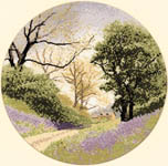 Click for more details of Bluebell Lane (cross stitch) by John Clayton
