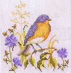 Click for more details of Bluebirds of Happiness (cross stitch) by Crossed Wing Collection