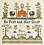 Click for more details of Bo Peep And Her Sheep (cross stitch) by Little House Needleworks