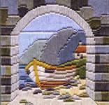 Click for more details of Boat Thro' Archway (long-stitch) by Rose Swalwell