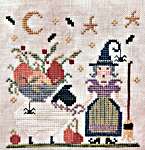 Click/tap for more details of Boo! Ewe (cross stitch) by The Proper Stitcher