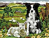 Click for more details of Border Collie and Lamb (tapestry) by Anchor