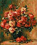 Click for more details of Bouquet of Roses after Renoir (cross stitch) by Riolis