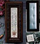 Click/tap for more details of Bouquet of Stitches Sewing Box and Scissors Fob (cross stitch) by The Drawn Thread