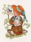Click for more details of Boy with Rabbits (cross stitch) by Eva Rosenstand