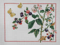 Click for more details of Brambles and Butterflies (cross stitch) by Permin of Copenhagen