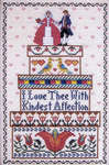Click/tap for more details of Bride's Boxes (cross stitch) by The Needle's Notion
