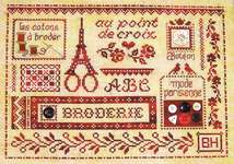 Click/tap for more details of Broderie a Paris (cross stitch) by Sue Hillis Designs