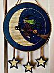 Click/tap for more details of Broom To The Moon (cross stitch) by The Needle's Notion