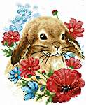 Click for more details of Bunny in Flowers (cross stitch) by Riolis