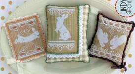 Click for more details of Bunny Lace Trio (cross stitch) by Lindy Stitches