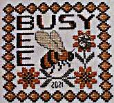 Click/tap for more details of Busy Bee (cross stitch) by Hinzeit