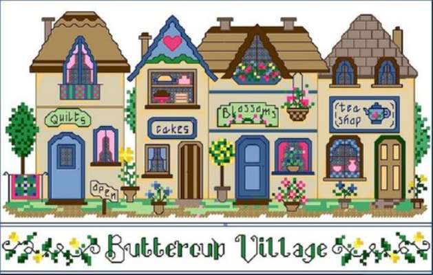 Click for more details of Buttercup Village (cross stitch) by Designs by Cathy