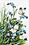 Click for more details of Butterflies and Bluebird Flowers (cross stitch) by Letistitch