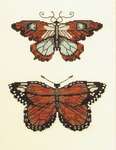 Click/tap for more details of Butterflies of Gold (cross stitch) by Nora Corbett