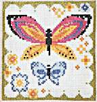 Click/tap for more details of Butterfly Blooms (cross stitch) by Robin Pickens