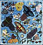 Click/tap for more details of Butterfly Garden (cross stitch) by The Blue Flower