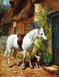 Click/tap for more details of By the Cottage (cross stitch) by Luca - S