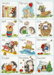 Click for more details of Calendar Creatures (cross stitch) by Bothy Threads