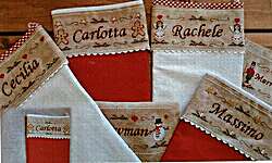 Click/tap for more details of Calze De Natale (Christmas Stockings) (cross stitch) by Serenita di Campagna