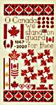 Click/tap for more details of Canadian Patriotic Sampler (cross stitch) by Jeannette Douglas
