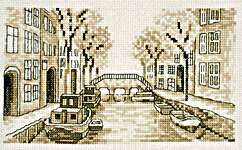 Click/tap for more details of Canal (cross stitch) by Permin of Copenhagen