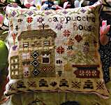 Click/tap for more details of Cappuccino House (cross stitch) by Pansy Patch Quilts and Stitchery
