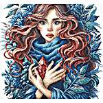 Click/tap for more details of Carminea Guardian of the Vermilion Crystal (cross stitch) by AVA Stitch