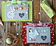 Click/tap for more details of Carrots and Eggs (cross stitch) by Madame Chantilly
