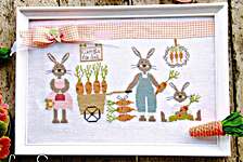 Click for more details of Carrots For Sale (cross stitch) by Madame Chantilly