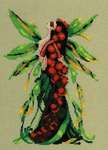 Click/tap for more details of Castor Bean (cross stitch) by Nora Corbett