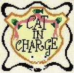 Click/tap for more details of Cat in Charge (cross stitch) by Imaginating