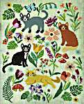Click/tap for more details of Cat Tapestry (cross stitch) by Tiny Modernist