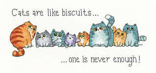 Click for more details of Cats and Biscuits (cross stitch) by Peter Underhill