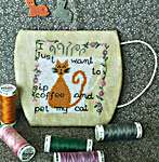 Click/tap for more details of Cats And Coffee (cross stitch) by Romy's Creations