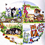 Click for more details of Cats and Seasons (cross stitch) by Anchor