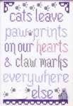Click/tap for more details of Cats Leave Paw Prints (cross stitch) by My Big Toe