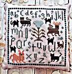 Click/tap for more details of Cats Nine Sampler (cross stitch) by Lucy Beam