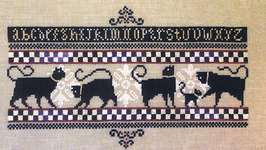 Click for more details of Cats with Golden Collars (cross stitch) by Kit & Bixby