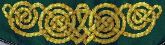 Click for more details of Celtic Curtain Tiebacks (cross stitch) by Anne Peden