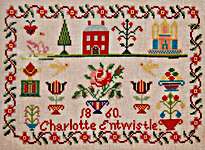 Click for more details of Charlotte Entwistle 1860 (cross stitch) by Hands Across the Sea Samplers