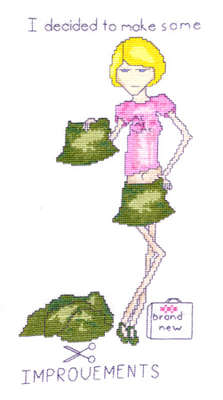 Click for more details of Charlotte - Improvements (cross stitch) by Anne Peden