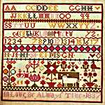 Click for more details of Charming Cow Sampler (cross stitch) by Little Robin Designs