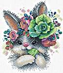 Click/tap for more details of Charming Rabbit (cross stitch) by MP Studios