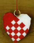 Checked Heart Ornament
