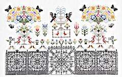 Click/tap for more details of Chelsea Garden (cross stitch) by Rosewood Manor