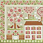 Click/tap for more details of Cherry Blossom Manor (cross stitch) by Shannon Christine