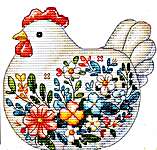 Click/tap for more details of Chicken Easter 2025 (cross stitch) by Les Petites Croix de Lucie