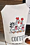 Click for more details of Chicken Talk with Coffee - Coffee Pot Cover (cross stitch) by Permin of Copenhagen