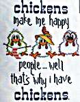 Click for more details of Chickens Make Me Happy (cross stitch) by MarNic Designs